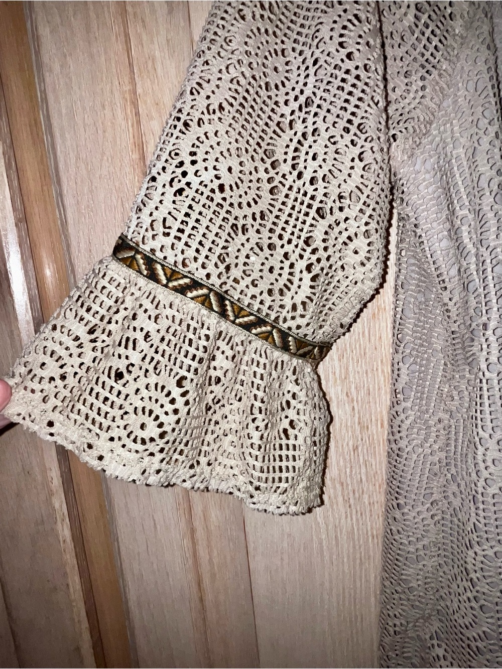 Rabbit Rabbit Rabbit Taupe Lace Midi Dress - Picture 3 of 7